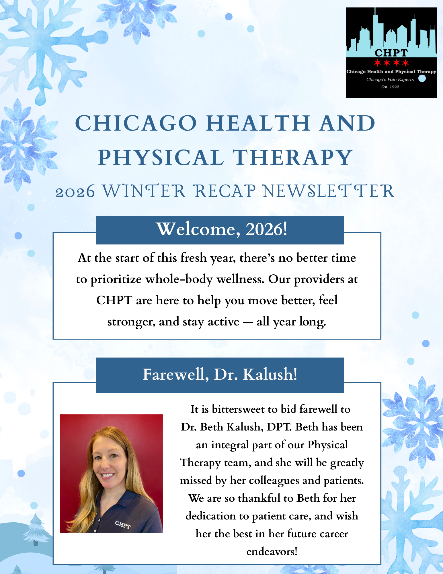 Winter 2026 Recap Newsletter | Chicago Health & Physical Therapy